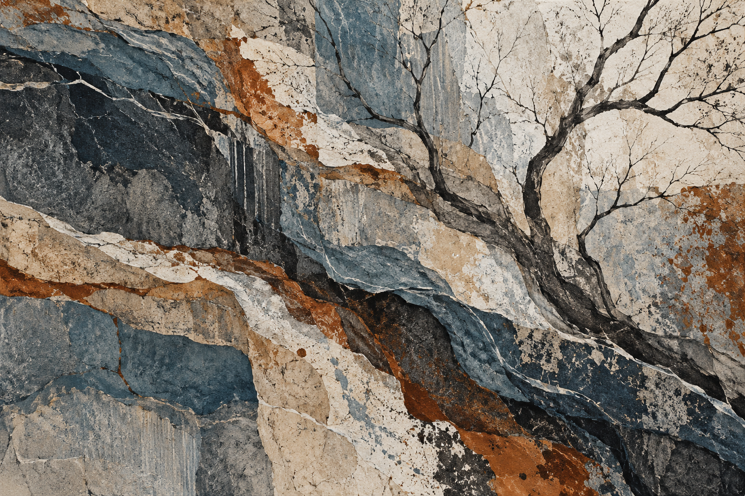 Illustrative abstract composition